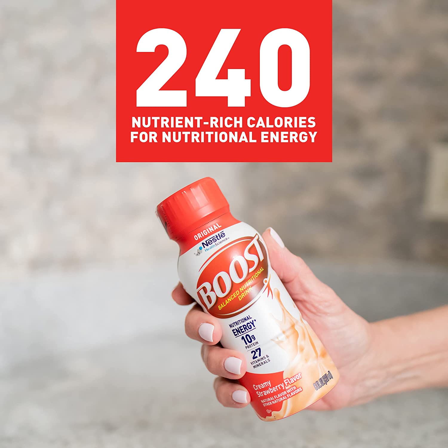 BOOST Original Nutritional Drink, Creamy Strawberry, 8 fl oz (Pack of 24) - Image 4